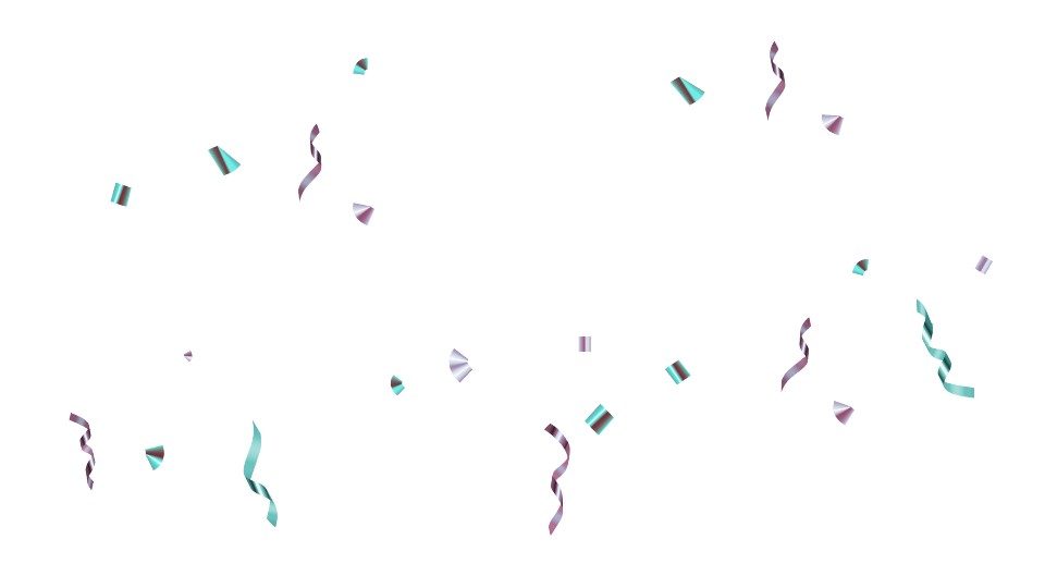 Confetti in groen en paars