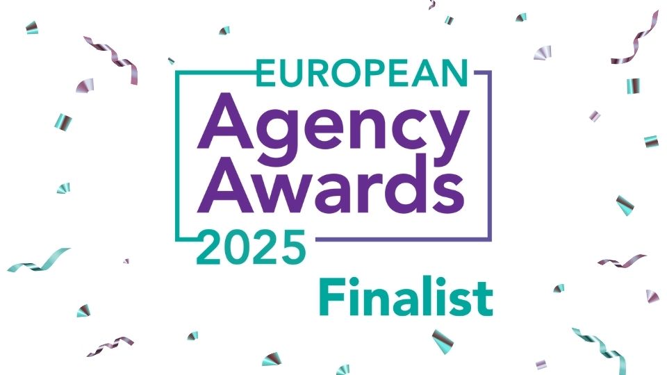 De officiële keuring van de European Agency Awards (2025), dat aangeeft dat Aviva Solutions bij de top digital agencies hoort.