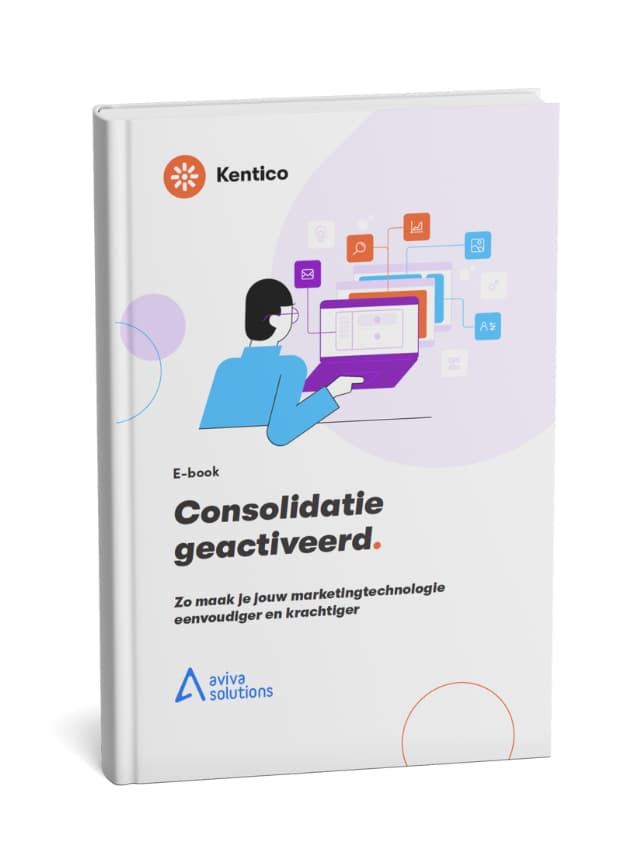 De voorkant van het Consolidatie e-boek, met daarop de tekst "Consolidatie geactiveerd: zo maak je jouw marketingtechnologie eenvoudiger en krachtiger."
