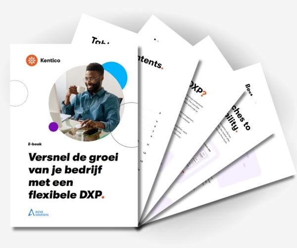 Het eboek "Versnel de groei van je bedrijf met een flexibele DXP"