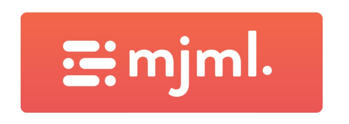 Het logo van Mjml.
