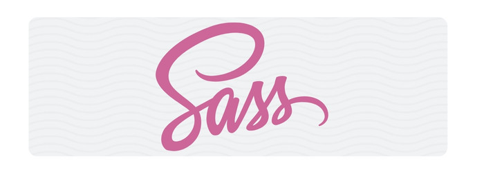 Het logo van Sass.