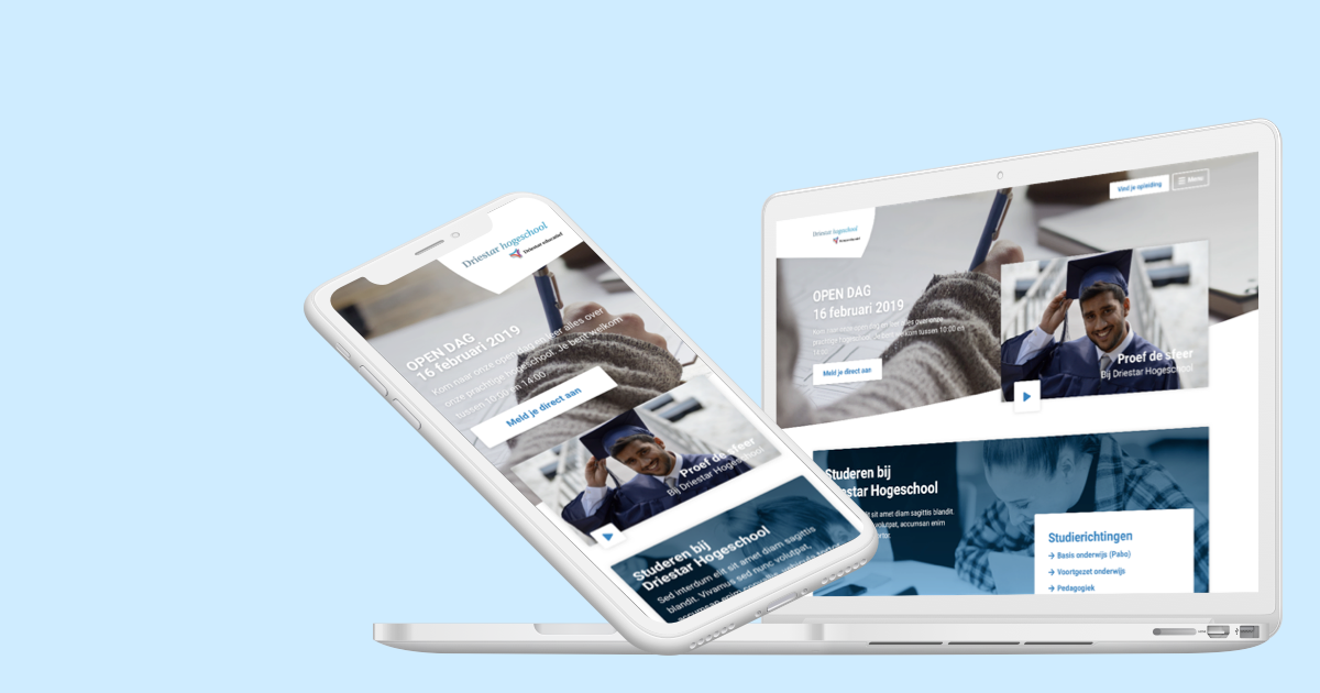 Driestar Hogeschool op mobile erg succesvol